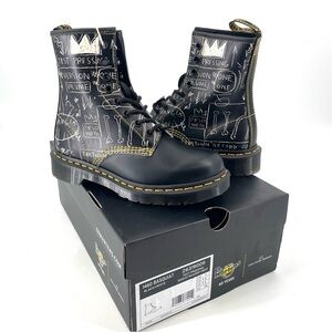 Dr. Martens 1460 BASQUIAT LEATHER LACE UP BOOTS Black NEW LIMITED EDITION